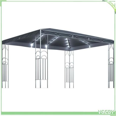 Tonnelle / belvédère - FAFEICY - 3070341 - 400x300 cm - Guirlande solaire LED - Structure acier anti-rouille (1/5)