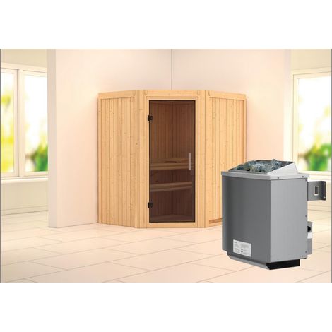 Taurin Eck,9KW integr. Strg graphitfarbende Ganzglastür