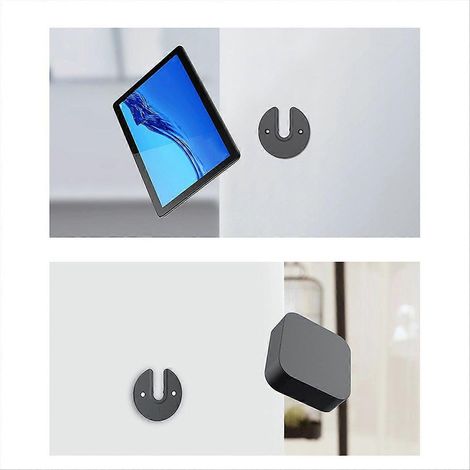 Verstellbare Wandhalterung für Tablets, schwenkbar um 90°, kompatibel mit TV-Box, E-Reader, Festplatte und externem Akku (schwarz). (1/5)