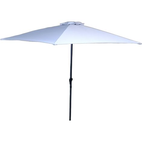 2.7m Wind Up Garden Parasol with Aluminium Shaft Grey (1/4)