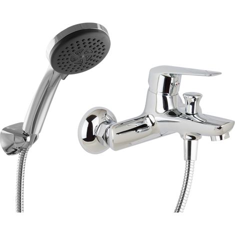 Robinet de baignoire encastré PaulGurkes avec mélangeur monocommande, douche à main et flexible de 1,6 m (1/5)