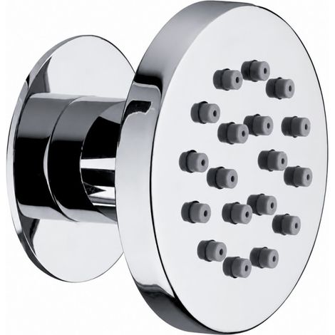 Douchette latérale orientable hydromassage haut débit, ronde. (1/2)