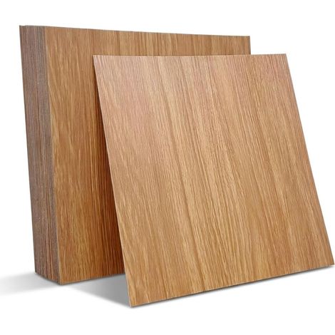 Lot de 10 panneaux muraux 3D, autocollants, aspect bois, 30 x 30 cm, en PVC imperméable, 3D, rétro, imitation bois, pour salon, cuisine, chambre à coucher (1/5)