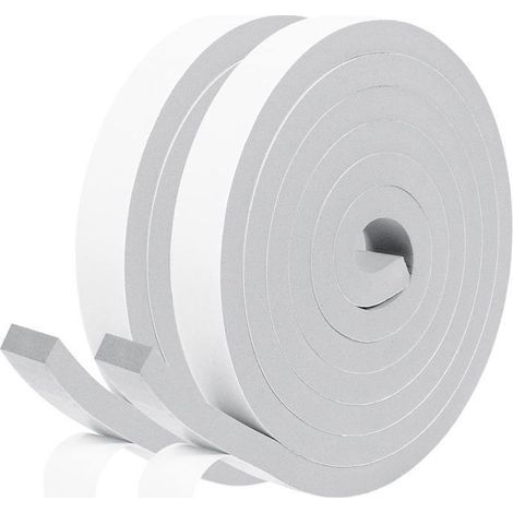 Joint d'isolation en mousse autocollante 20 mm x 10 mm x 2 m Joint de porte coupe-vent Joint de bande antichoc pour porte fenêtre, (1/4)