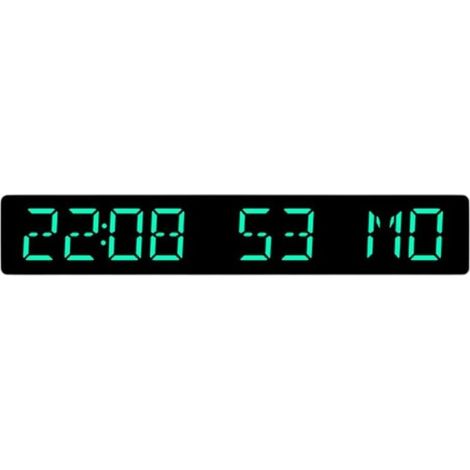 Horloge de bureau à LED multifonction avec affichage LED (B) Automatique, affichage des heures, minutes, secondes, indicateur du jour de la semaine, écran LED clair, heure précise (1/5)