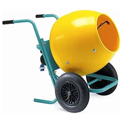 Imer – Bétonnière cuve plastique 134L – Moteur monophasé 230V – Engrenage à bain d’huile – Sécurité IP55 – Poids 46kg (1/3)