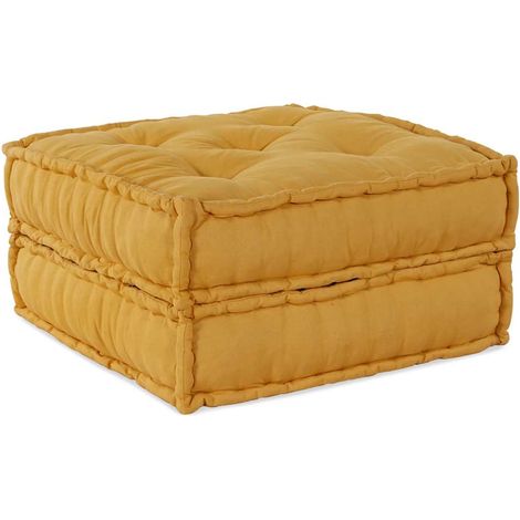 Canapé modulaire jaune 70x70x36 tissu (1/5)