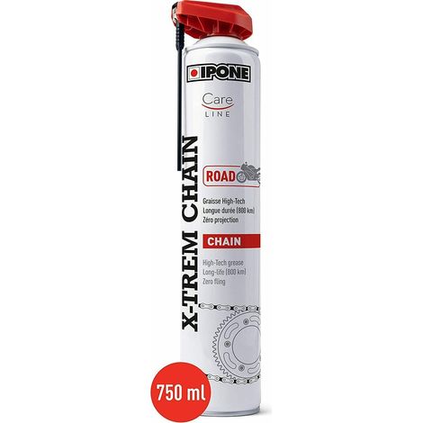 Lubrifiant pour chaîne de route Ipone X-Trem 750 ml Careline Blanc CBR YZF-R1 R6