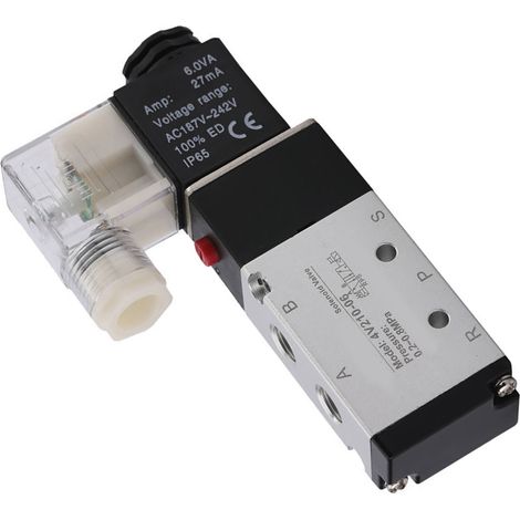 Électrovanne pneumatique 5 voies à 2 positions, en alliage d'aluminium résistant à l'usure, remplacement 4V210 06 AC220V