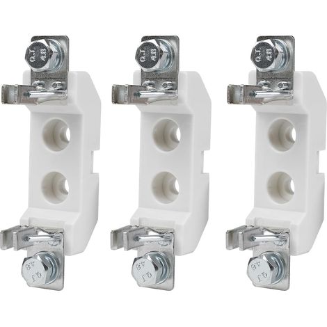 3Pcs Support de Fusible en Céramique, 160 A, 660 V, NH Unipolaire Support de Fusible pour Fusibles NT00, Fusibles en Céramique, aux tableaux de distribution domestiques et à un usage industriel (1/5)