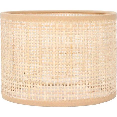 Abat-Jour Rotin Vintage pour Lampe Suspension E27 E14 (1/3)