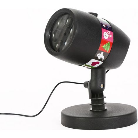 Projecteur lumineux LED pour jardin et terrasse, étanche IP44, avec effet neige artificielle, prise européenne. (1/5)