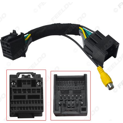 Câble adaptateur pour caméra de recul compatible avec le système Ford Sync 2.5 (32 broches).