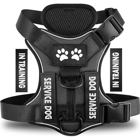 Personalisiertes Hundegeschirr, verstellbares und atmungsaktives reflektierendes Komfortwesten-Geschirr für kleine, mittlere und große Hunde (1/5)
