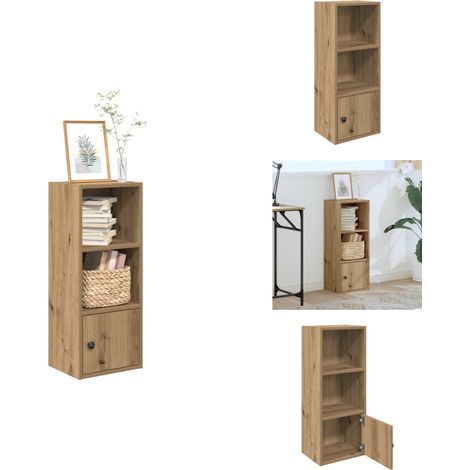 Bibliothèque chêne artisanal 31x24x77 cm bois d'ingénierie - Bibliothèque - Bibliothèques - Étagère À Livres - Armoire De Rangement (1/5)