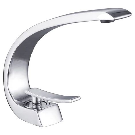 Grifo de lavabo, de encimera, monomando, cromado. (1/2)