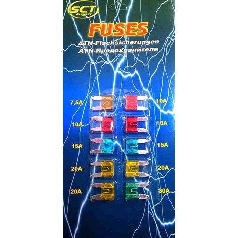 Fusibles Juego de fusibles 7.5A-30A MINI Coche Scooter Motocicleta Quad