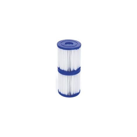 Bestway 58093 Lot de 2 cartouches Type I,Bestway 58093 Cartouches Type I, Cartouche Filtre Piscine Type I pour Bestway Pompe de Piscine, Filtre Piscine Type I pour Le Nettoyage des tuyaux (1/4)