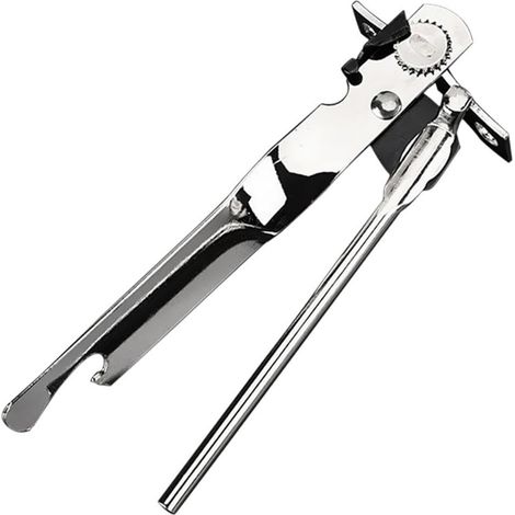 Ouvre-boîte manuel robuste, ouvre-boîte de cuisine robuste en acier inoxydable, ouvre-bocal et ouvre-bouteille durable - (1/5)