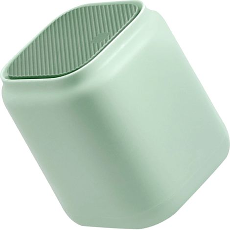 Poubelle de bureau à fermeture pression, mini poubelle avec couvercle, verte, idéale pour la maison, la chambre ou le bureau. (1/5)