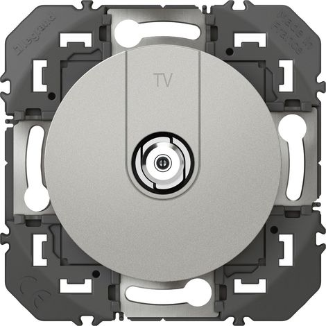 Prise TV type F à visser Dooxie finition alu LEGRAND 600450
