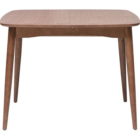 Tavolo da pranzo quadrato allungabile in legno scuro noce L100-140 cm HELMA