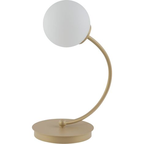Lampe de table Velvet doré beige boule verre G9 Sigma