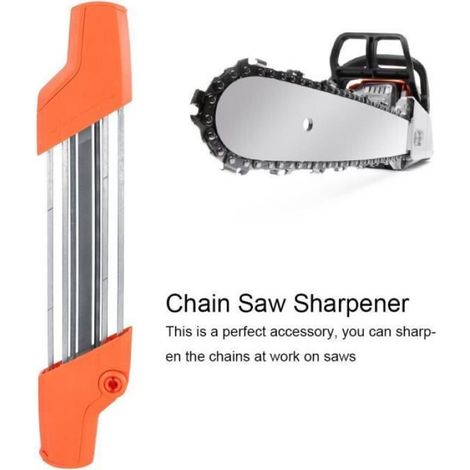 Qiilu Affûteuse de scie à chaîne 2 en 1 3 / 8inp 4.0mm outil d'affûtage de chaîne de tronçonneuse à bois adapté pour STIHL (1/4)