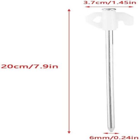 Lot de 8 piquets de tente robustes en métal, pour camping et jardin, avec crochet d'ancrage lumineux de 20 cm. (1/5)