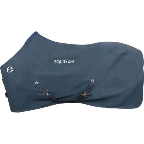 145 cm, Blu: Baumwoll-Pferdedecke Modell Karyn mit Nylon-Rändern und Verstärkungen (1/5)