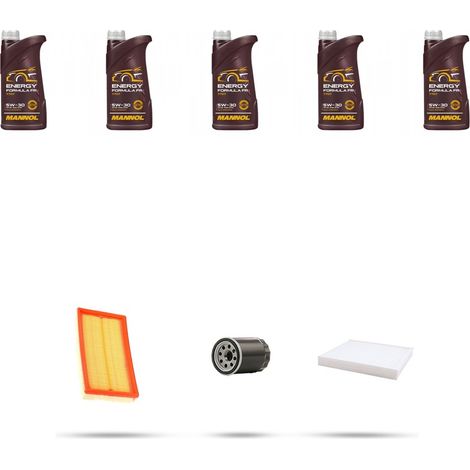 Kit tagliando 3 FILTRI e 5L OLIO compatibile con Ford Focus C-Max 1.8 16V 92kw dal 2004 (1/4)