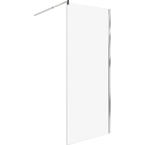 Duschwand AHAUS 80 x 190 cm Silber