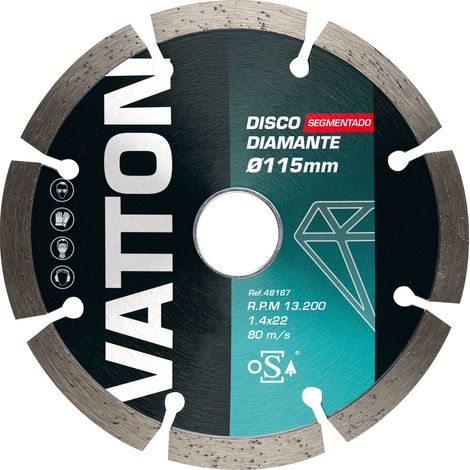 Disco osa diamante segmentado 115mm vatton (1/2)