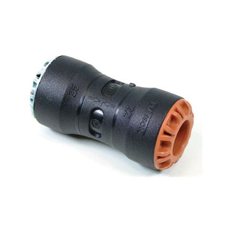 Plasson Pushfit Coupler 25mm x 15mm - PE/Copper Durable Plumbing