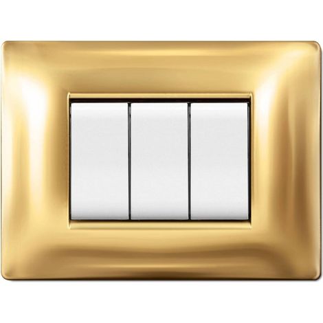 Placca Placchetta per interruttore elettrico 4 posti - Oro ECL2884OR My Life Q