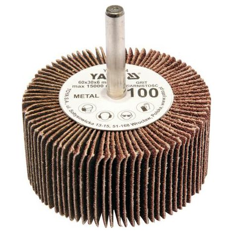 Roue à lamelles avec tige 40x20x6 p60 / YT-83352 / yato