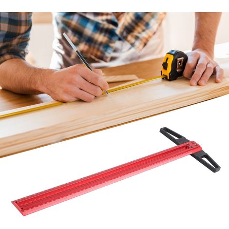 T-Lineal aus Aluminiumlegierung der T-Serie, Anreißlineal für Holzbearbeitung, Lochlineal, T-Winkel, Spezialglaslineal, Zeichen- und Werbelineal, 500 mm (1/5)