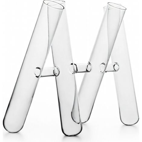 Vase tube en verre blanc modèle 9