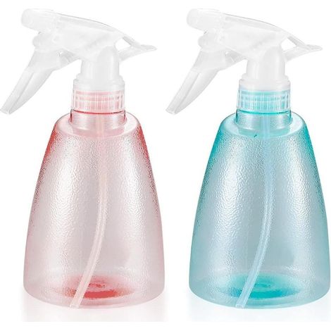 Lot de 2 flacons pulvérisateurs de 500 ml pour jardin, salon de coiffure, plantes et fleurs - Rose/Vert (1/5)