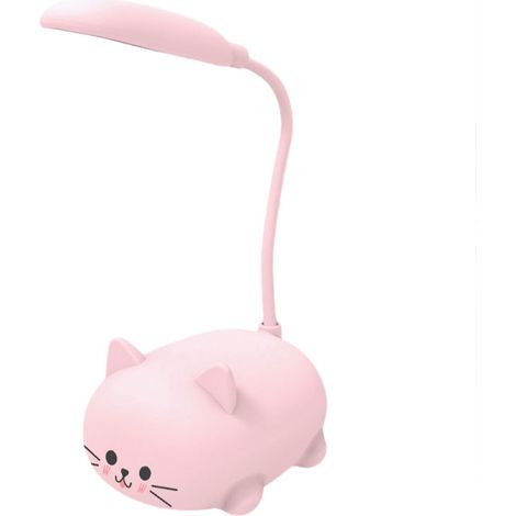 Niedliche, faltbare Nachtlampe mit Cartoon-Kätzchen, vielseitig einsetzbar und verstellbar, für den Schreibtisch im Schlafzimmer