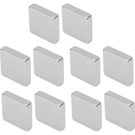 10 Neodym-Magnete, leistungsstark, attraktives Design, glänzend silberfarben, Seltenerdmagnete für Büro- und Heimwerkerprojekte (1/5)