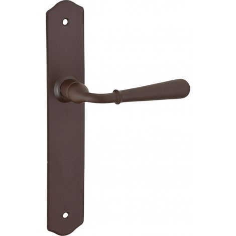 Thirard – Ensemble de poignées pour porte intérieure Charon sans trou – Carré 7mm – Entr'axes 195mm – Acier rouillé pour usage intensif