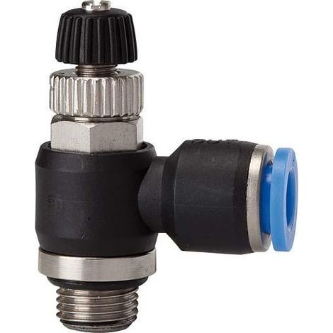 Robinet d'arręt raccord pneumatique Serie Abluftdros.G3/8 Tuyau Ř 12 RIEGLER