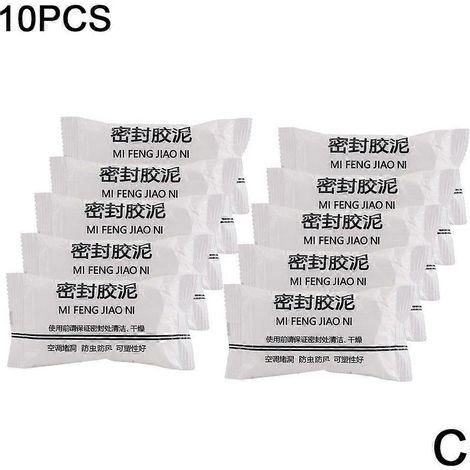 10 pièces (C) Colle de scellement pour trous de climatisation, colle pour tuyaux d'égout domestiques, pour boucher les trous dans les murs, colle en caoutchouc pour trous de climatisation de dortoir (1/4)