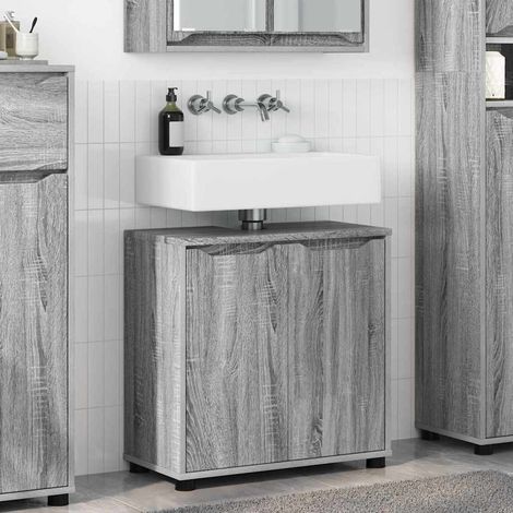Badezimmerwaschbecken-Schrank Graues Sonoma 60 x 30 x 60 cm