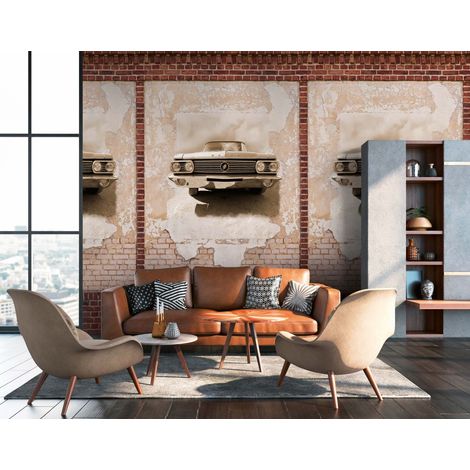 A.S. Creation Fototapete Livingwalls The Wall II 392431 Ein Motiv pro Rolle 2.80 x 1.59 m Steinoptik Braun (1/3)