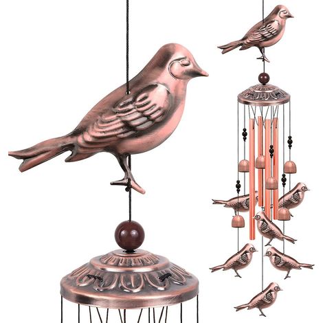 Carillons éoliens d'extérieur en forme d'oiseaux, carillons éoliens commémoratifs en forme d'oiseaux, carillons éoliens cadeaux, carillons éoliens en forme de pigeons