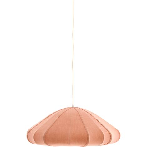 Light & Living - hängeleuchte - Cesano - rosa - textil - E27 -