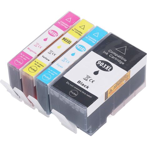 Cartouche d'encre 4 couleurs pour imprimante jet d'encre OfficeJet Pro - Noir, Cyan, Magenta, Jaune (1/5)