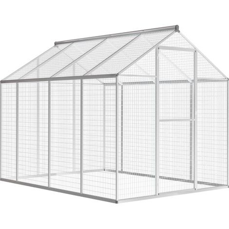 Voliera da esterno struttura in alluminio 242 cm uccelli 020000058